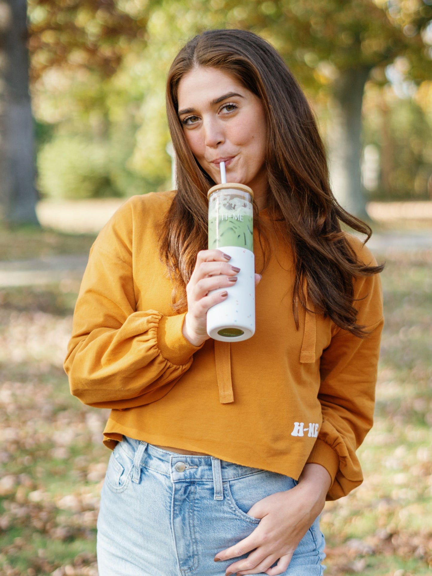 Jagger Glass Tumbler with Straw