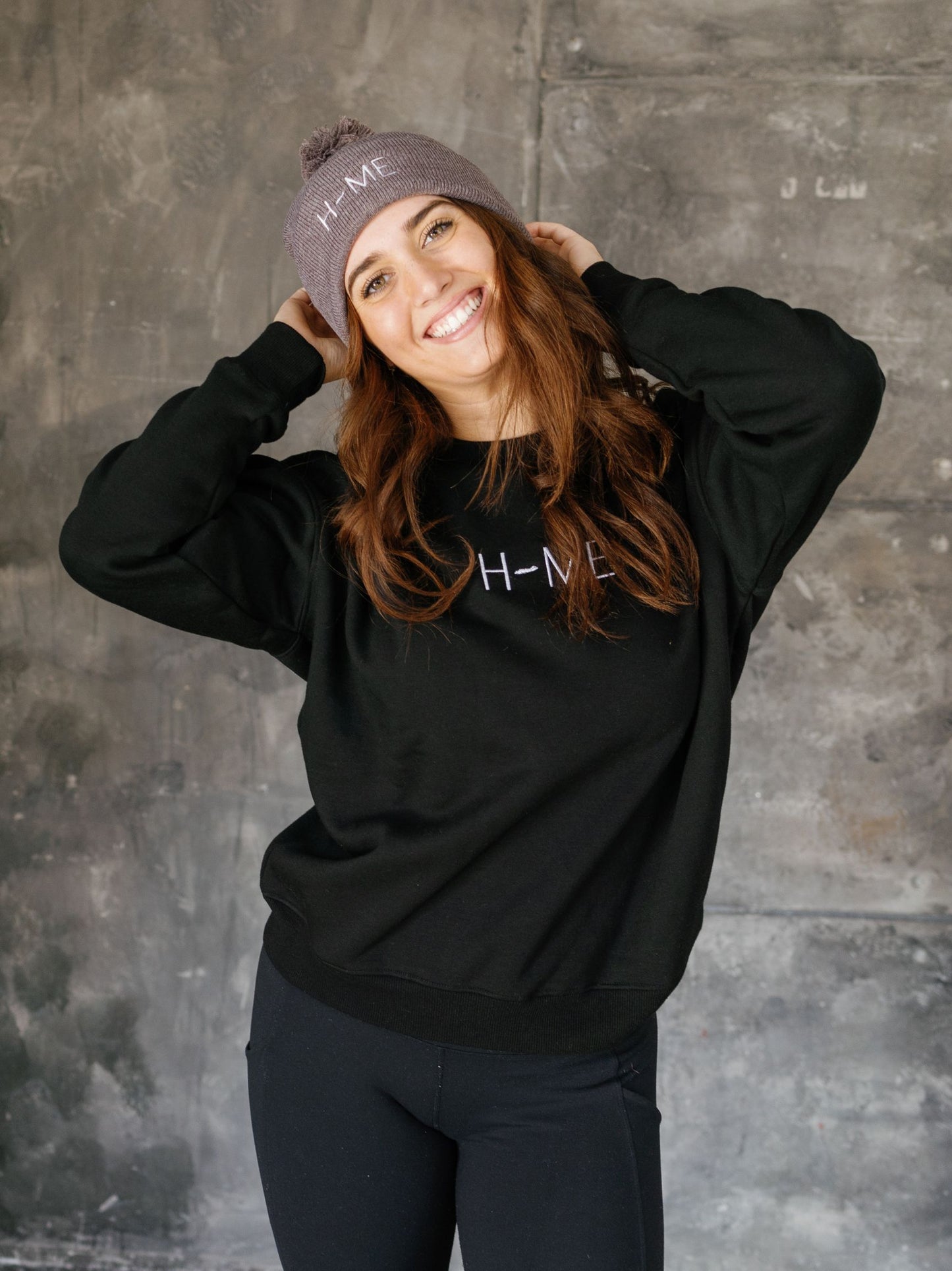 Fort Salonga Pom-Pom Cuffed Embroidered Beanie