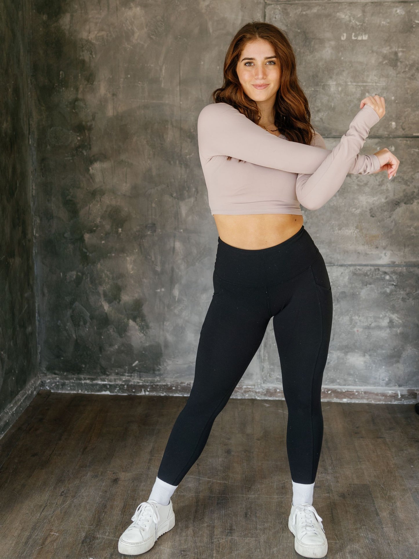 Nesconset Cutout Back Long Sleeve Crop Top